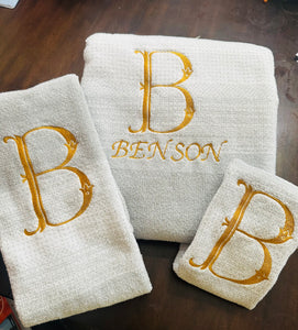 Embroidery Collection Towel Sets Order Today!