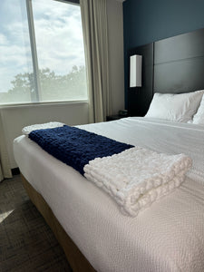 Handmade with Care for You! Knitted Throw Blanket