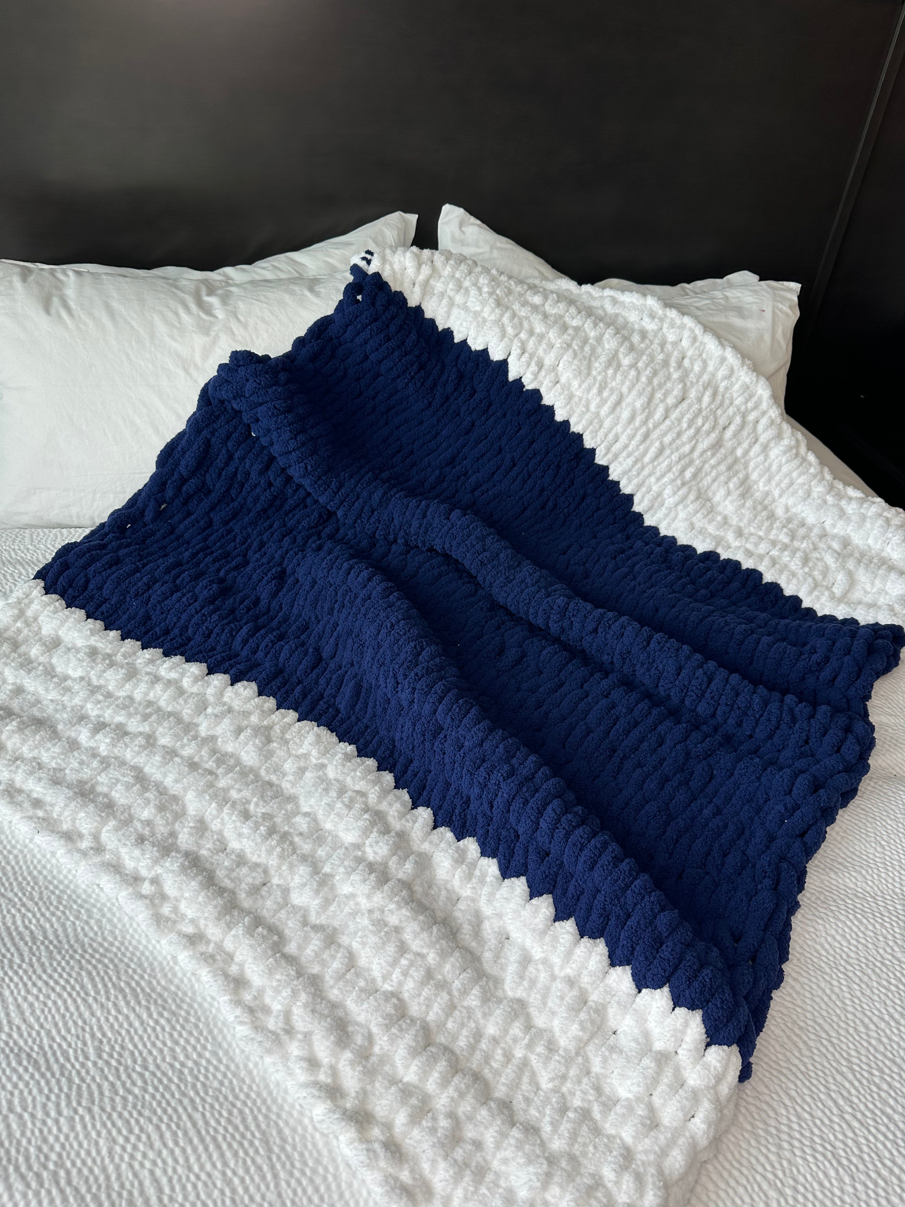 Handmade with Care for You! Knitted Throw Blanket
